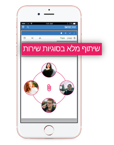 שיתוף מלא בסוגיות שירות באמצעות Skyz Service